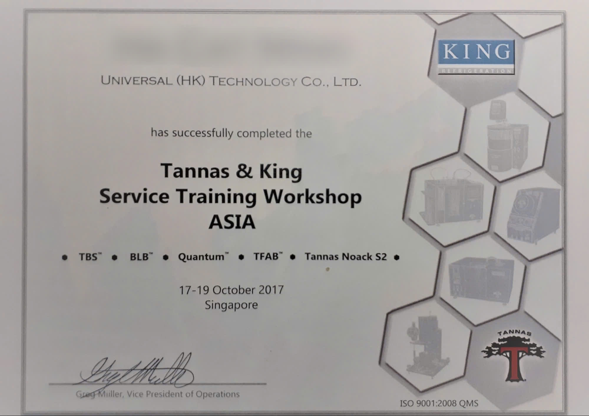 universal certificate